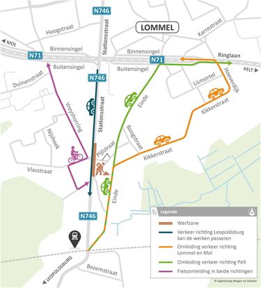 Lommel - Werken aan veiliger kruispunt Stationsstraat