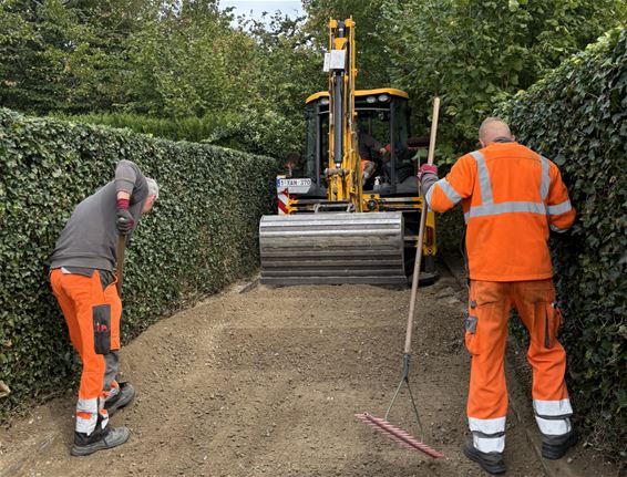 Oudsbergen - Werken gestart aan Langemanplein