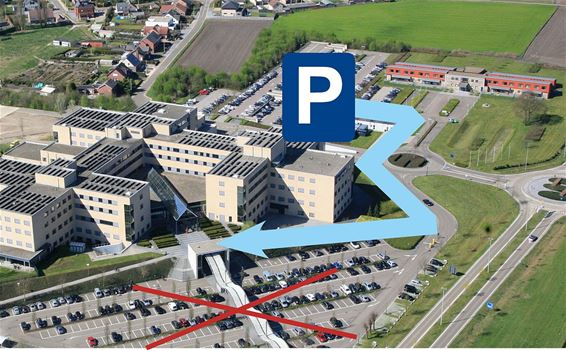 Werken op bezoekersparking Mariaziekenhuis - Overpelt