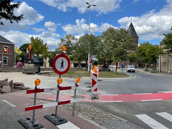 Leopoldsburg - Werken rotonde Heppen