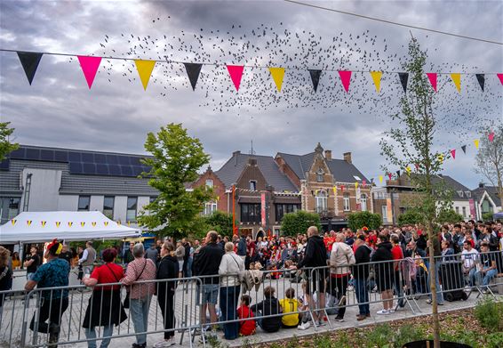 Zo'n 500 supporters volgen Rode Duivels in Peer - Peer