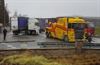 Beringen - Vrachtwagen in schaar op rondpunt be-MINE