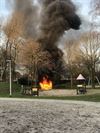 Hamont-Achel - Zitbanken in stadspark in vlammen opgegaan