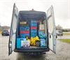 Lommel - Twee bestelwagens met speelgoed voor Wallonië