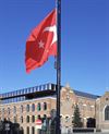 Beringen - Turkse vlag halfstok