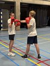 Bocholt - Leerlingen  doen aan kickboks