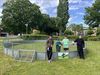 Beringen - Tijdelijke voetbalkooi in Stal
