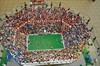 Overpelt - Een voetbalstadion uit Legoblokjes