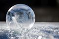 Bevroren zeepbellen