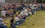 Schoolfeest op 't Lindel... met witte ballonnen