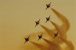 Prachtige sunset airshow