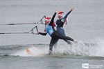 Wervelende maar koude waterski-kerstshow