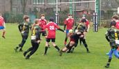 Rugby-jeugdspelers U14 tonen vechtlust