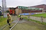 Brand in voetbalkantine Eksel