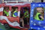Naar de kermis op laatste schooldag