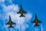 F16's vanuit Kleine Brogel naar Brussel