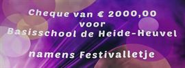 Festivalletje Heide-Heuvel overhandigt cheques