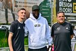 Romelu Lukaku supportert voor zoontje