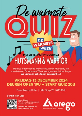 De Warmste Quiz met afterparty