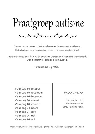 Praatgroep autisme