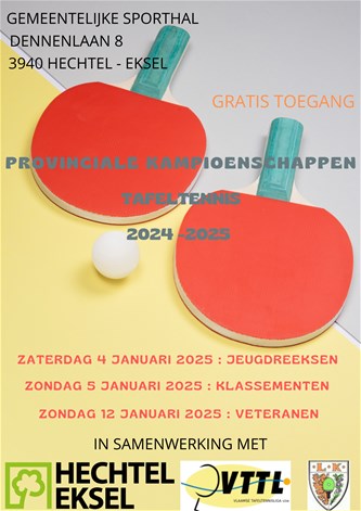 Provinciale kampioenschappen tafeltennis