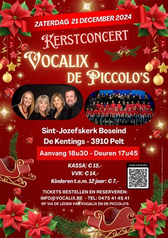 Kerstconcert Vocalix en de Piccolo's