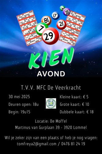 Kienavond T.V.V. MFC De Veerkracht