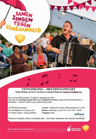 Uitnodiging meezingconcert
