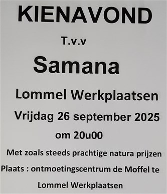 Kienen voor Samana Werkplaatsen
