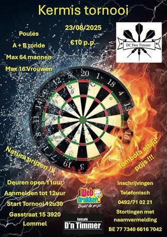 Darts toernooi Lommel kermis @ D'n Timme