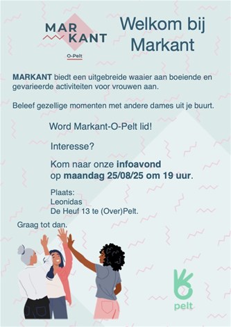 Markant O-Pelt zoekt nieuwe leden.