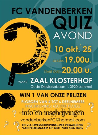 FC Vandenberken QUIZ-avond