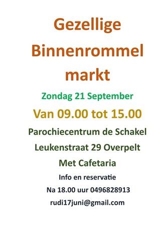 Gezellige Binnen Rommelmarkt