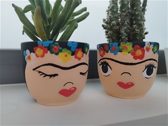 Cactuspotjes met een gezicht: +10 jaar