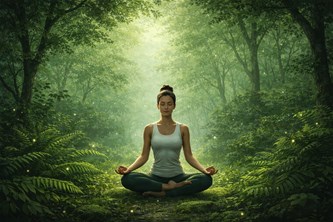 Yoga-wandeling in het Hageven