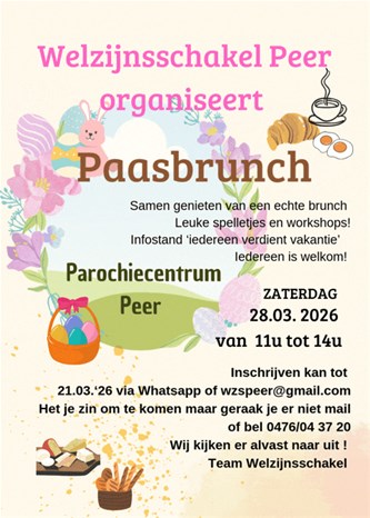 Paasbrunch Welzijnsschakel Peer