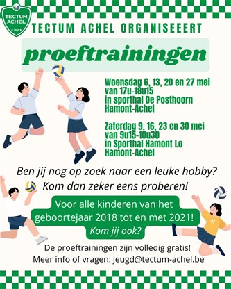 Proeftrainingen mini