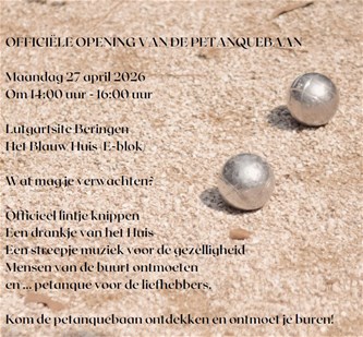 Officiële opening van de petanquebaan