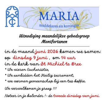 Maandelijkse samenkomst Montfortanen