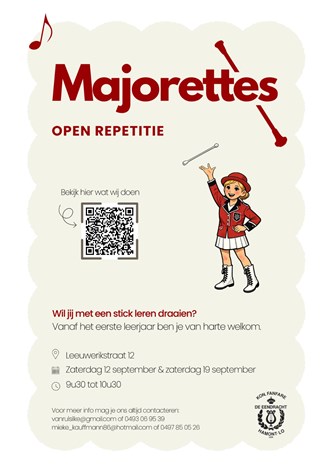 Open repetitie majorettes