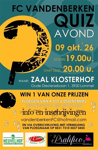 Fc Vandenberken Quiz avond