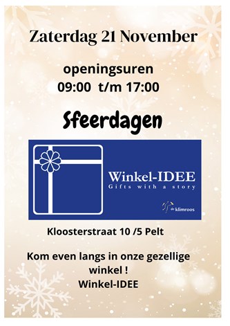 Sfeerdag Winkel IDEE