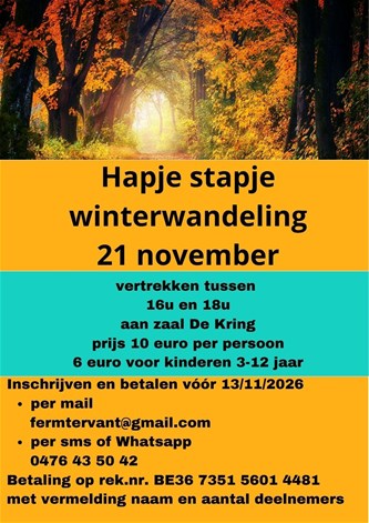 Hapje Stapje Winterwandeling